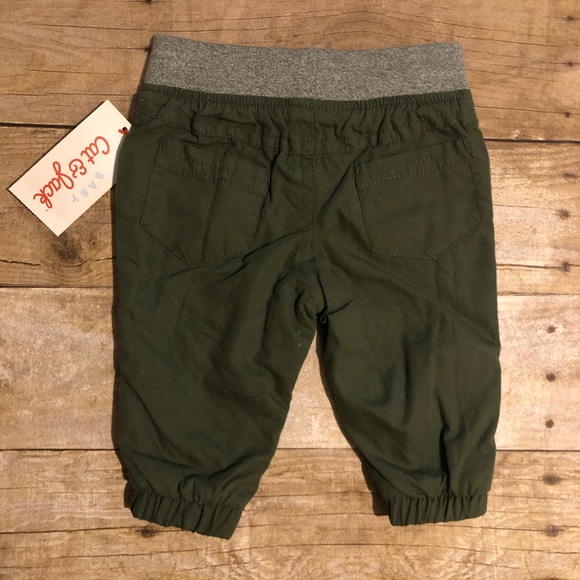 NWT CAT & JACK GREEN MARLED JOGGER PANTS - Picture 3 of 3